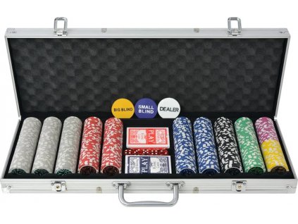 Poker set s 500 laserovými žetony z hliníku [80184]
