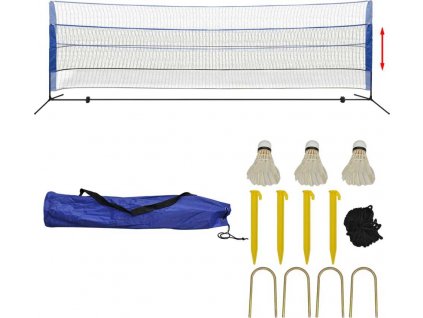 Sada badmintonové sítě a košíčků, 500x155 cm [91308]