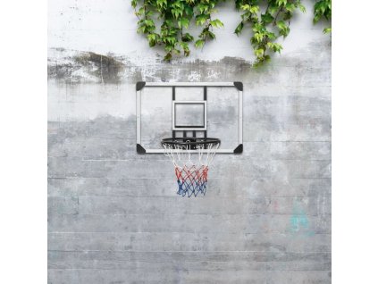 Basketbalový koš s průhlednou deskou 90x60x2,5 cm polykarbonát [93669]