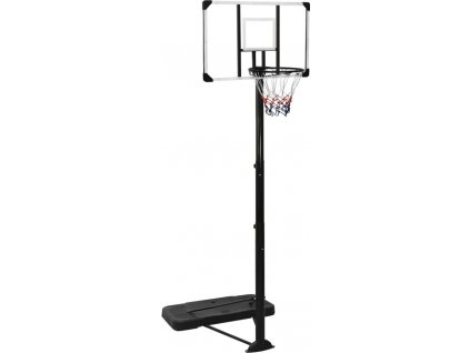 Basketbalový koš s průhlednou deskou 256–361 cm polykarbonát [93650]