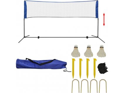Sada badmintonové sítě a košíčků, 300x155 cm [91307]