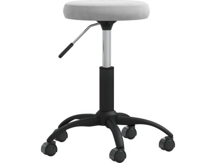 Masážní stolička samet [3085738] (Barva Světle šedá)