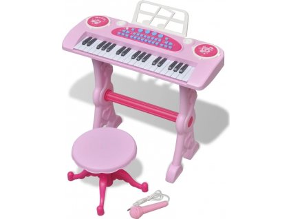 Dětské klávesy se stoličkou a mikrofonem 37 kláves [80118]