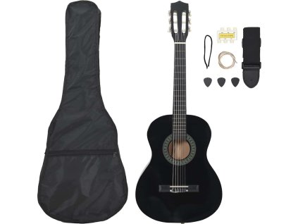 8dílný set klasická kytara pro začátečníky 3/4 36'' [70119] (Barva Černá)