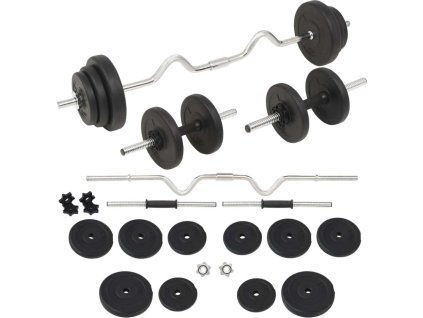 Sada činek barbell a dumbbell 30 kg [91401]