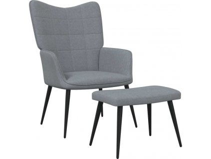 Relaxační židle se stoličkou textil [327952]