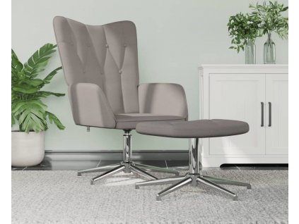 Relaxační křeslo se stoličkou textil [327609]