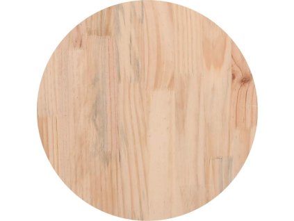 Stolní deska Ø 40 x 2,5 cm masivní borové dřevo [813666] (Barva Šedá)