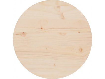 Stolní deska Ø 40 x 2,5 cm masivní borové dřevo [813666]