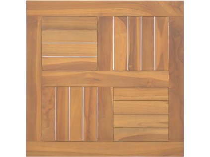 Čtvercová stolní deska 50 x 50 x 2,5 cm masivní teakové dřevo [316156]