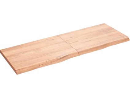 Stolní deska 140x50x(2-4)cm ošetřený masivní dub [3156379] (Barva Světle hnědá)