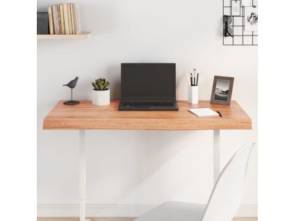 Stolní deska 100x40x(2-6)cm ošetřený masivní dub [3156364] (Barva Světle hnědá)