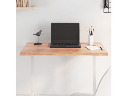 Stolní deska 80 x 40 x 2 cm ošetřený dub živá hrana [363938] (Barva Světle hnědá)