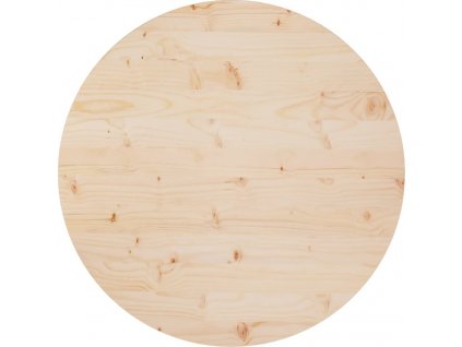 Stolní deska Ø 80 x 2,5 cm masivní borové dřevo [813663]
