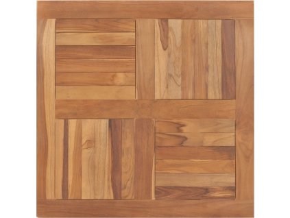 Stolní deska masivní teakové dřevo čtvercová 80 x 80 x 2,5 cm [48990]