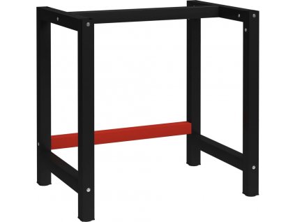 Kovový rám pracovního stolu 80 x 57 x 79 cm černá a červená [147927]