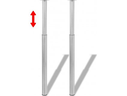 2 teleskopické stolové nohy ované 710 mm - 1100 mm [242152]