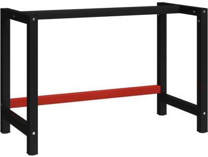 Kovový rám pracovního stolu 120 x 57 x 79 cm černá a červená [147928]