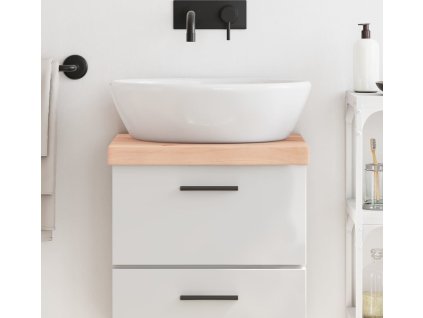 Koupelnová deska 40x40x(2-6) cm ošetřený masiv [3155998] (Barva Přírodní)