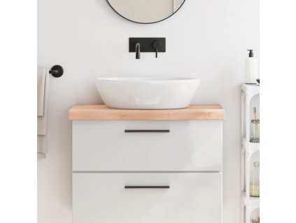 Koupelnová deska 80x40x(2-6) cm ošetřený masiv [3156022] (Barva Přírodní)