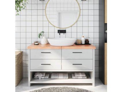 Koupelnová deska 140x60x(2-6) cm ošetřený masiv [3156152] (Barva Světle hnědá)