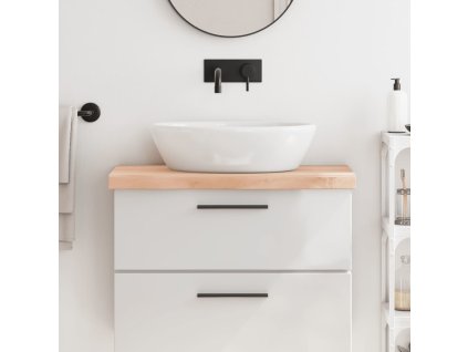 Koupelnová deska 80x30x(2-6) cm ošetřený masiv [3156019] (Barva Přírodní)