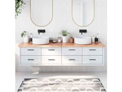 Koupelnová deska 200x50x(2-4) cm ošetřený masiv [3156173] (Barva Světle hnědá)