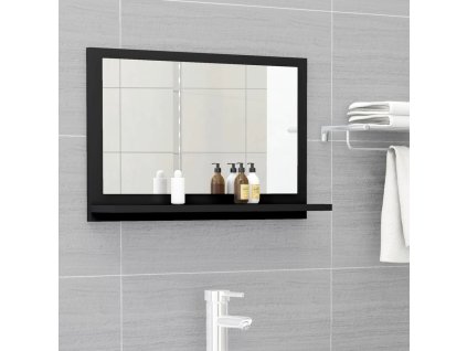 Koupelnové zrcadlo 60 x 10,5 x 37 cm dřevotříska [804563] (Barva Černá)