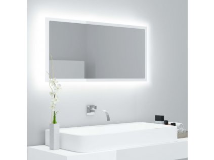 LED koupelnové zrcadlo 90 x 8,5 x 37 cm akrylové [804937]