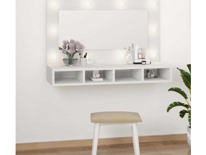 Zrcadlová skříňka s LED 90 x 31,5 x 62 cm [808891] (Barva Bílá)