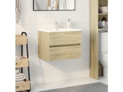 Skříňka pod umyvadlo 60x38,5x45 cm kompozit [804738] (Barva Černá)