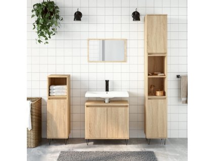 3dílný set koupelnového nábytku kompozitní dřevo [3190278]