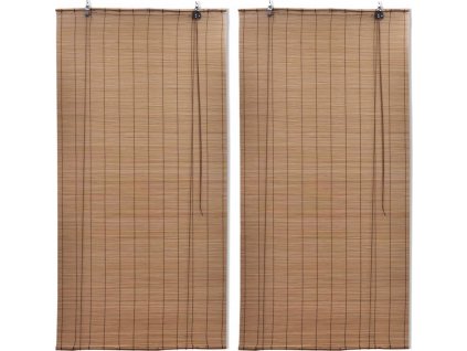 Zatemňovací rolety z bambusu 2 ks 100 x 160 cm hnědé [3057519]