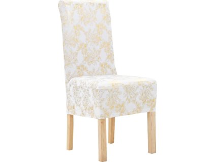 6 ks Hladké elastické potahy na židle [133574] (Barva Bílá)