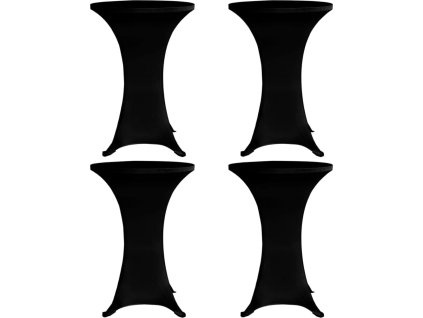 Strečový návlek na stůl 4 ks 70 cm [279072] (Barva Černá)