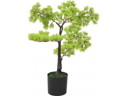 Umělá bonsaj cypřiš s květináčem 70 cm [336317]