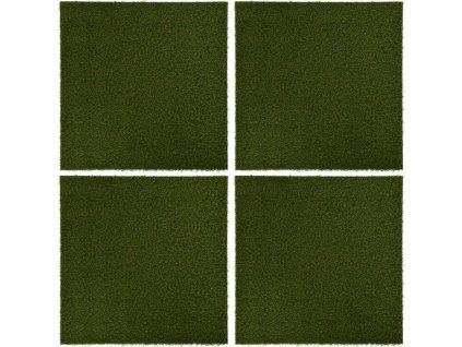 Dlaždice s umělou trávou 4 ks 50 x 50 x 2,5 cm guma [316172]
