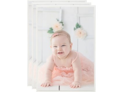 Fotorámečky koláž 3 ks na stůl 21x29,7 cm MDF [332172] (Barva Stříbrná)