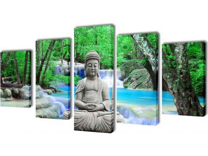 Sada obrazů, tisk na plátně, Buddha, 200 x 100 cm [241589]