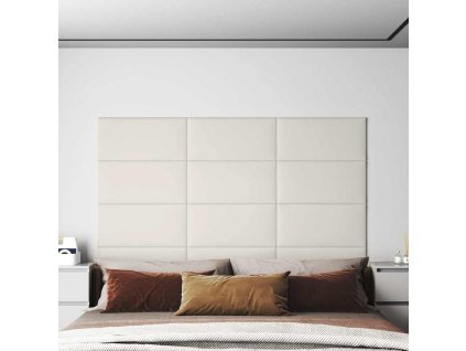 Nástěnné panely 12 ks 60 x 30 cm samet 2,16 m² [343871] (Barva Krémová)