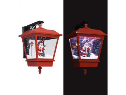 Vánoční závěsná lampa LED světla a Santa červená 40x27x45 cm [289927]