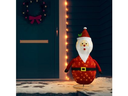 Dekorativní vánoční Santa Claus s LED luxusní tkanina 120 cm [328499]