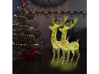 XXL Akryloví vánoční sobi s 250 mi LED 2 ks 180 cm [3154354]