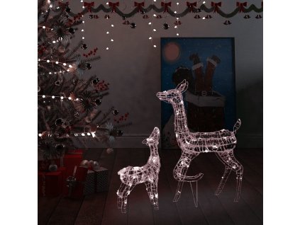 Vánoční dekorace akrylová sobí rodinka 160 LED [329789]