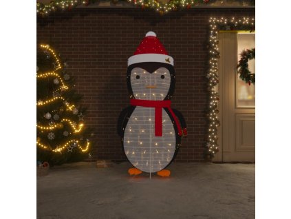 Dekorativní vánoční tučňák s LED luxusní tkanina 180 cm [329764]
