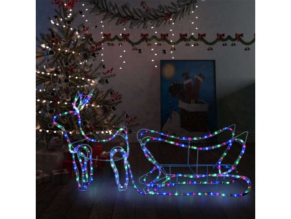 Vánoční dekorace sobi a sáně venkovní 252 LED diod [329810]