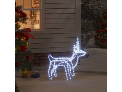 Vánoční sob se studenými bílými LED 60 x 30 x 60 cm [343303]