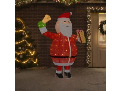 Dekorativní vánoční Santa Claus s LED luxusní tkanina 180 cm [329763]