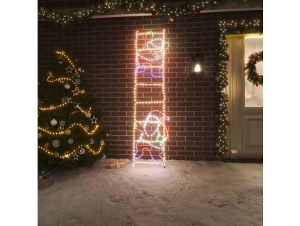 Skládací Santa na žebříku s 552 LED 50 x 200 cm [343291]