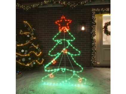 Silueta vánočního stromku se 144 LED 88 x 56 cm [343288]